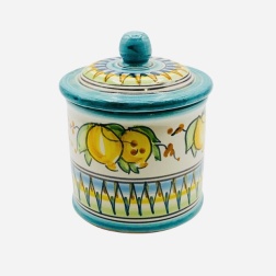 Bomboniera matrimonio zuccheriera ceramica di Vietri limoni
